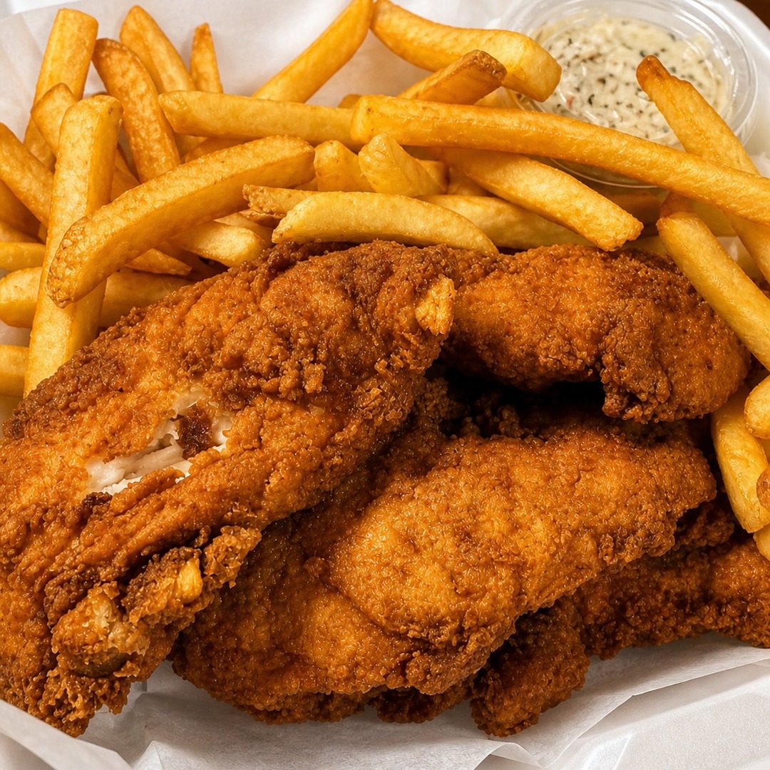 Chicken tenders and fries