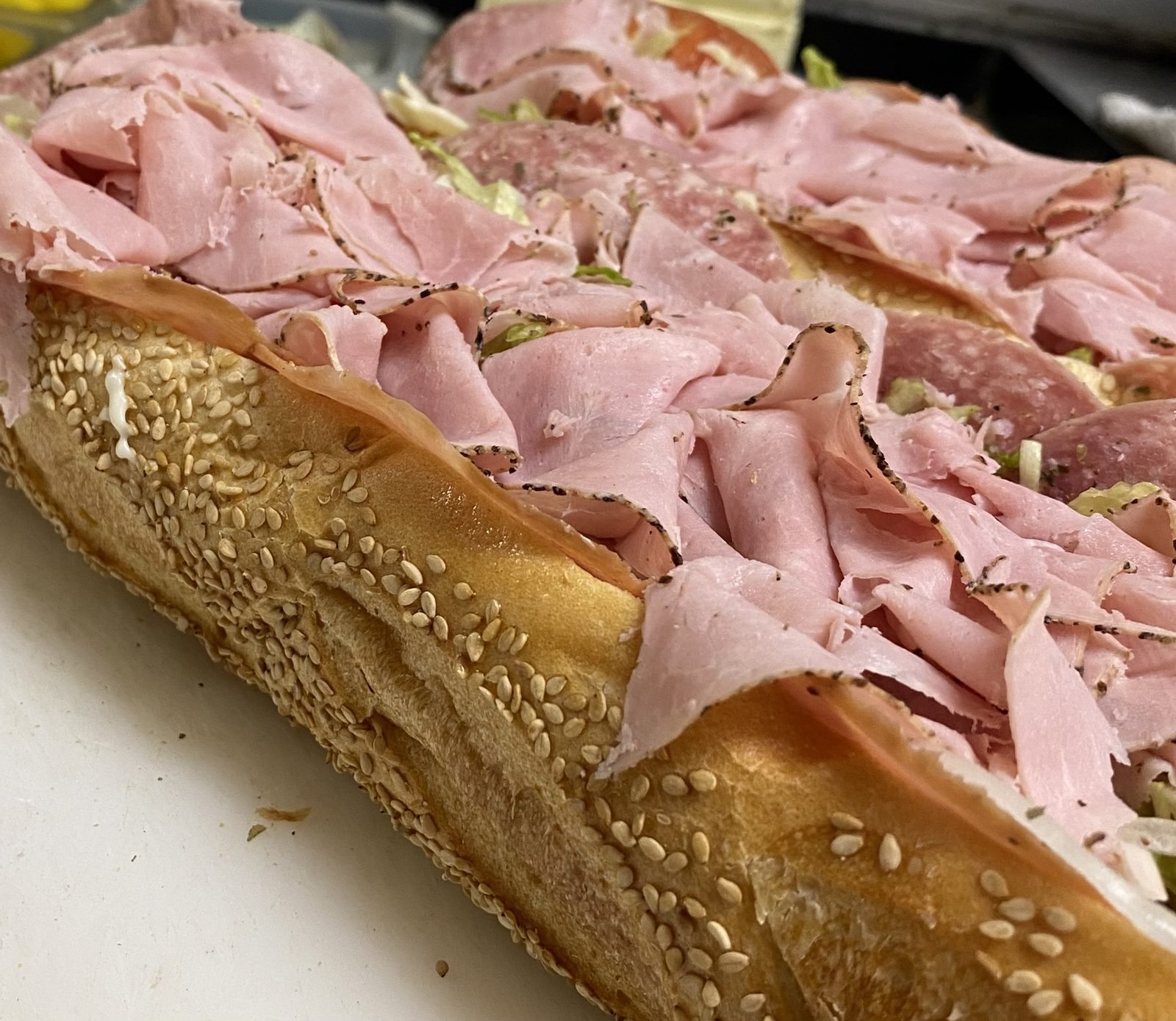 Italian hoagie closeup